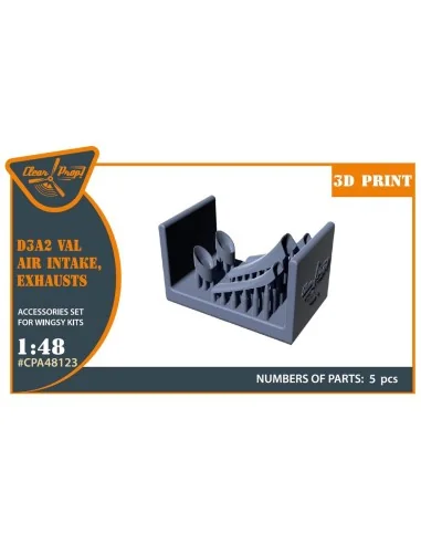 D3A2 VAL air intake exhaust for Wingsy Kits, 1/48 - Clear Prop Acce...