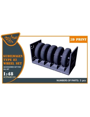 [NO_DESC] Kubelwagen type 82 Wheel set, 1/48 - Clear Prop Accessori...