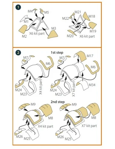Spitfire Tr.9 double-sided painting mask for Airfix kit, 1/48 - Cle...