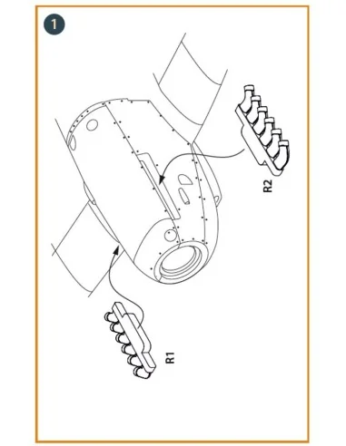 Spitfire Mk.IXe exhausts for Airfix kit, 1/48 - Clear Prop Accessor...