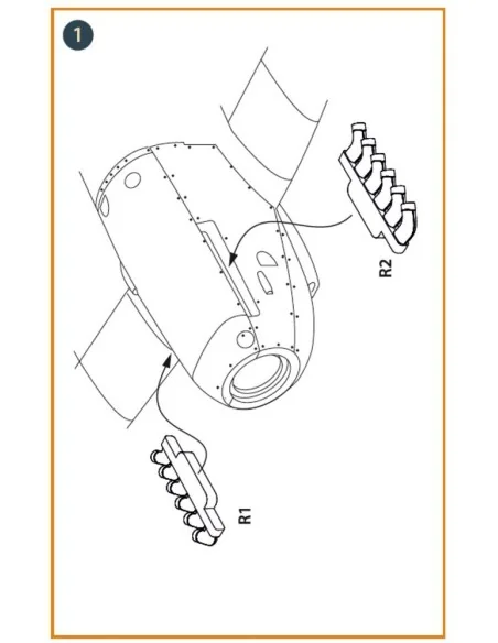 Spitfire Mk.IXe exhausts for Airfix kit, 1/48 - Clear Prop Accessor...