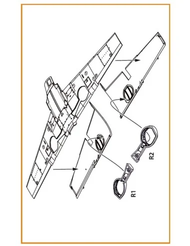 [NO_DESC] Bf-109E wheel bay for Wingsy Kits, 1/48 - Clear Prop Acce...