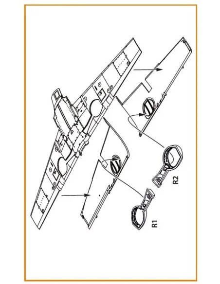 Bf-109E wheel bay for Wingsy Kits, 1/48 - Clear Prop Accessories CP...