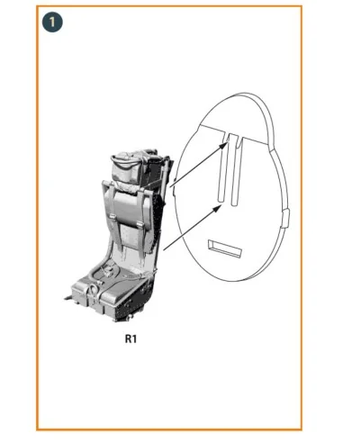 [NO_DESC] Fairey Delta 2 Ejection seat for Dora Wings, 1/48 - Clear...