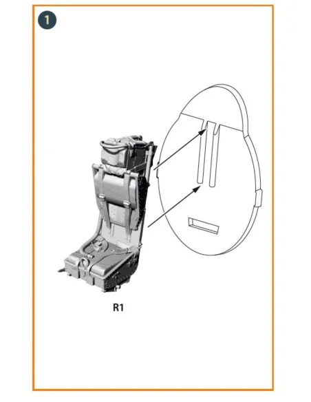 Fairey Delta 2 Ejection seat for Dora Wings, 1/48 - Clear Prop Acce...