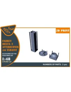 Fairey Delta 2 Afterburner and Exhaust for Dora Wings, 1/48 - Clear...