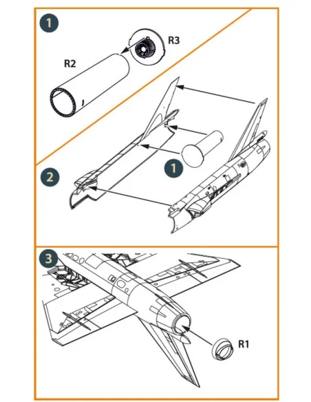 Fairey Delta 2 Afterburner and Exhaust for Dora Wings, 1/48 - Clear...