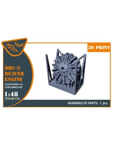 [NO_DESC] DHC-2 Beaver Engine for Dora Wings, 1/48 - Clear Prop Acc...