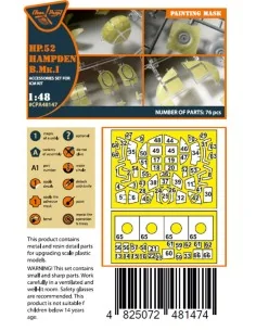[NO_DESC] HP.52 Hampden B.Mk.I painting mask for ICM, 1/48 - Clear ... 2
