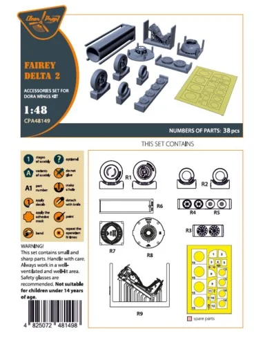 [NO_DESC] Fairey Delta 2 accessories set for Dora Wings, 1/48 - Cle...