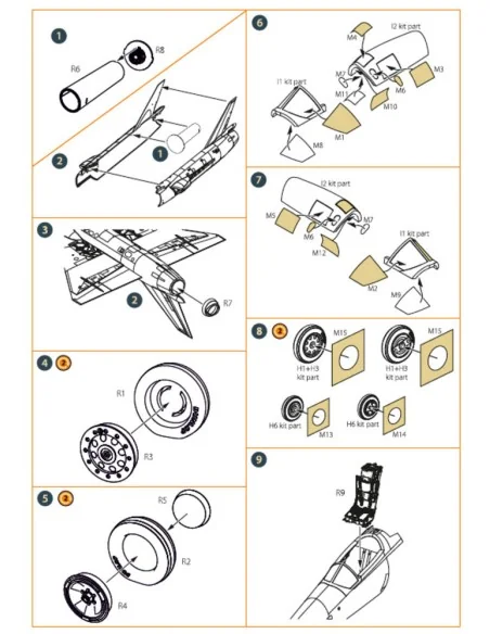 [NO_DESC] Fairey Delta 2 accessories set for Dora Wings, 1/48 - Cle...