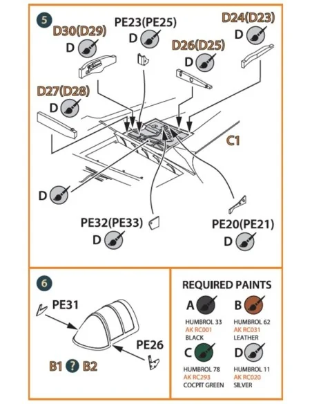 [NO_DESC] Gloster E28/39 Pioneer PE parts interior for CP kits CP72...