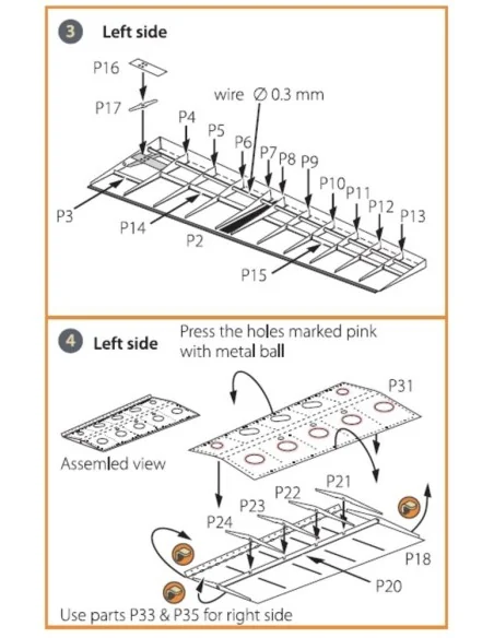 La-5 (all versions) PE landing flaps for CP kits CP72014/CP72015, 1...