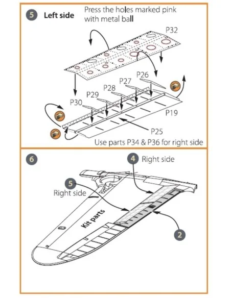 La-5 (all versions) PE landing flaps for CP kits CP72014/CP72015, 1...