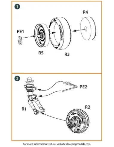 UH-2 A/B SEASPRITE (all versions) wheel set for CP kits CP72002/CP7...
