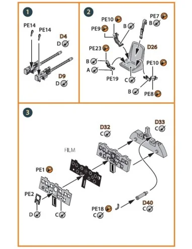 A5M Claude (all versions) PE parts for CP kits CP720016/CP72008/CP7...