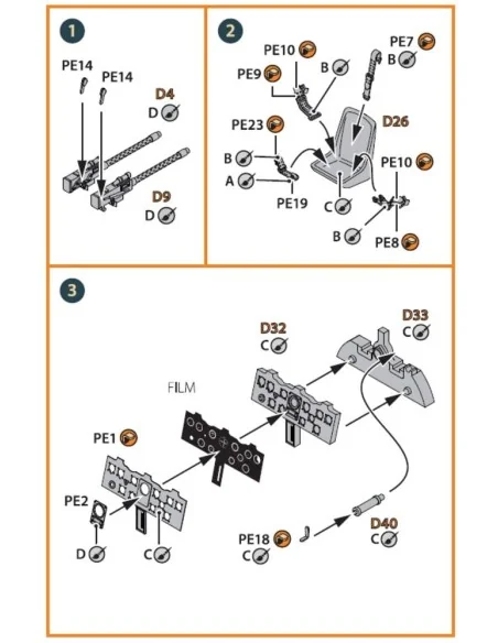 A5M Claude (all versions) PE parts for CP kits CP720016/CP72008/CP7...