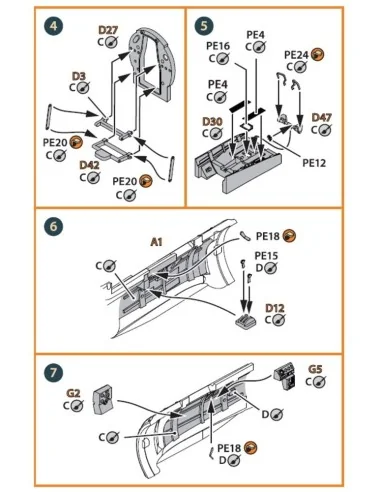 A5M Claude (all versions) PE parts for CP kits CP720016/CP72008/CP7...