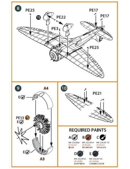 A5M Claude (all versions) PE parts for CP kits CP720016/CP72008/CP7...