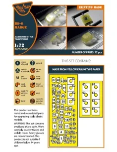 [NO_DESC] Be-6 Madge painting mask for Trumpeter kit, 1/72 - Clear ... 2