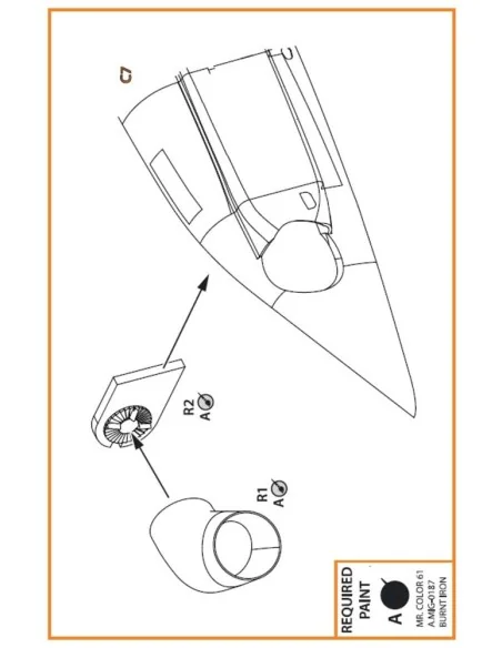 UH-2 A/B SEASPRITE resin exhaust for CP kit CP72002, 1/72 - Clear P...
