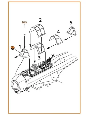 Ki-51 Sonia (all versions) vacuum formed canopy for CP kits CP72011...