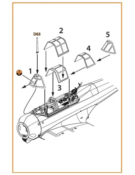 Ki-51 Sonia (all versions) vacuum formed canopy for CP kits CP72011...
