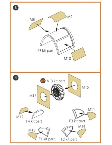 La-5 (late version) painting mask for CP kit CP72015, 1/72 - Clear ...