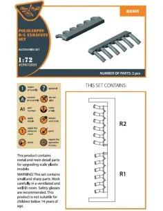 Polikarpov R-5 resin exhausts for AMG kits, 1/72 - Clear Prop Acces...