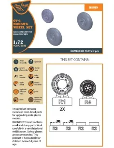 OV-1 A/B/C/D Mohawk wheels set for CP kit ??72016, 1/72 - Clear Pro...
