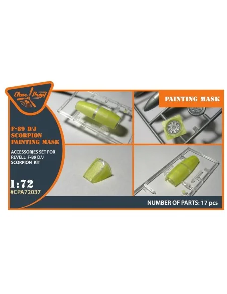 F-89 D/J painting mask for REVELL kit, 1/72 - Clear Prop Accessorie...