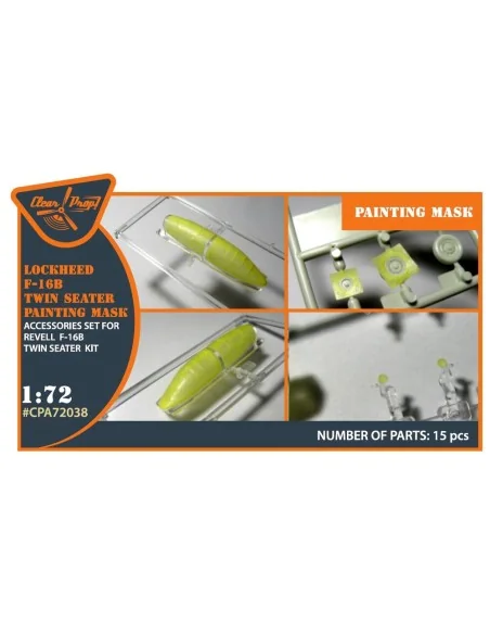 F-16B/D twin seater painting mask for REVELL kit, 1/72 - Clear Prop...