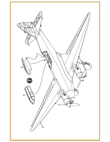 DH.88 Comet vacuum formed canopy for CP kits, 1/72 - Clear Prop Acc...