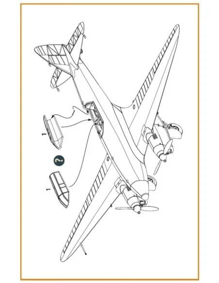DH.88 Comet vacuum formed canopy for CP kits, 1/72 - Clear Prop Acc...