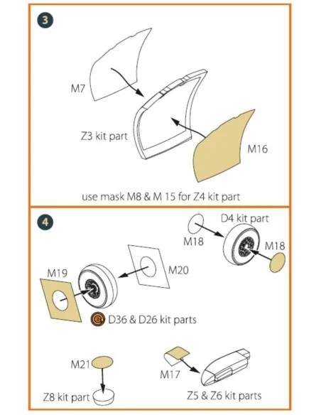 OV-1 A/JOV-1A Mohawk painting mask for CP kit CP72016, 1/72 - Clear...