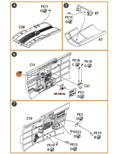 Hawk H-75 M/N/O PE parts for CP kits CP72021/CP72022/CP72029, 1/72 ...