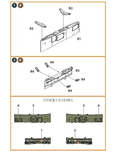 OV-1 A/B/C/D Mohawk pylons for CP kit, 1/72 - Clear Prop Accessorie...