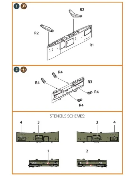OV-1 A/B/C/D Mohawk pylons for CP kit, 1/72 - Clear Prop Accessorie...
