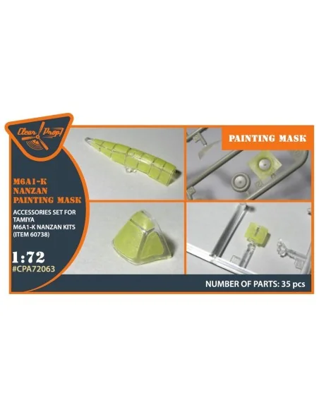 M6A1-K Nanzan painting mask for Tamiya kit 60738, 1/72 - Clear Prop...