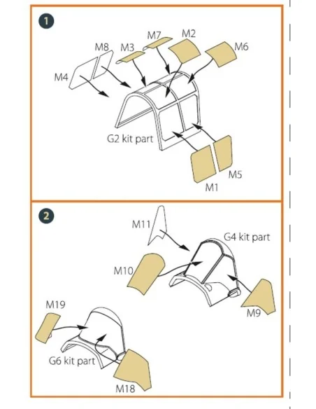 Hawk H-75 M/N/O painting mask for CP kits CP72021/CP72022/CP72029, ...