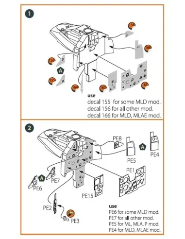 MiG-23ML, MLD, P, MLAE PE set for CP kits, 1/72 - Clear Prop Access...