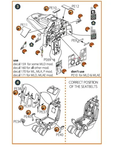 MiG-23ML, MLD, P, MLAE PE set for CP kits, 1/72 - Clear Prop Access...