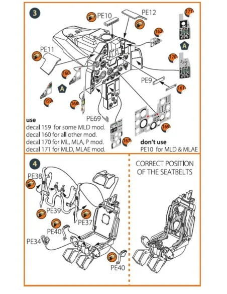 MiG-23ML, MLD, P, MLAE PE set for CP kits, 1/72 - Clear Prop Access...