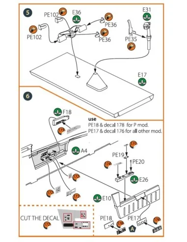 MiG-23ML, MLD, P, MLAE PE set for CP kits, 1/72 - Clear Prop Access...