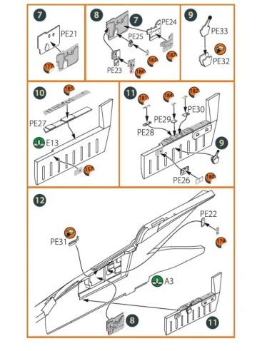 MiG-23ML, MLD, P, MLAE PE set for CP kits, 1/72 - Clear Prop Access...