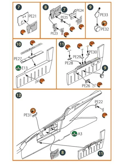 MiG-23ML, MLD, P, MLAE PE set for CP kits, 1/72 - Clear Prop Access...