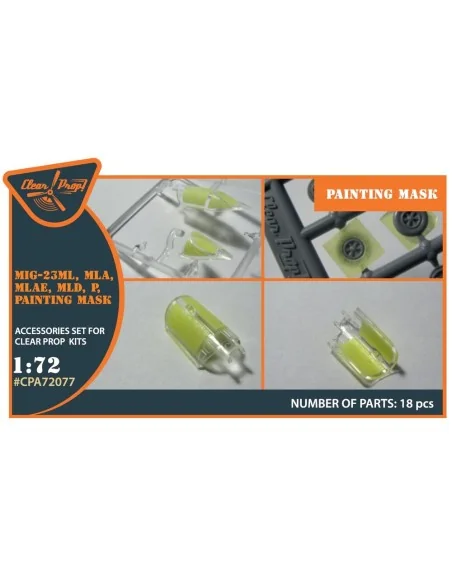 MiG-23ML, MLD, P, MLAE painting mask for CP kits, 1/72 - Clear Prop...