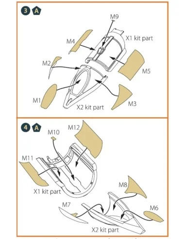 MiG-23ML, MLD, P, MLAE painting mask for CP kits, 1/72 - Clear Prop...