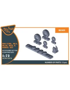 MiG-23ML, MLD, P, MLAE wheel set, 1/72 - Clear Prop Accessories CPA... 2