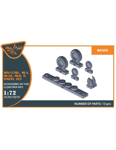 MiG-23ML, MLD, P, MLAE wheel set, 1/72 - Clear Prop Accessories CPA...